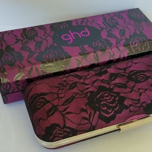 GHD Case Hot Tools Orchid Pink Black Lace Flat Iron Storage